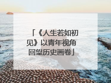 《人生若如初见》以青年视角回望历史画卷