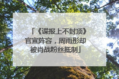 《谍报上不封顶》官宣阵容，周雨彤却被肖战粉丝抵制
