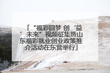 “福彩圆梦 创‘益’未来”视频征集暨山东福彩就业创业政策推介活动在东营举行
