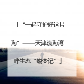 “一起守护好这片海”——天津渤海湾畔生态“蜕变记”