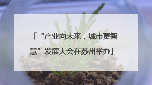 “产业向未来，城市更智慧”发展大会在苏州举办