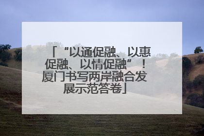 “以通促融、以惠促融、以情促融”！厦门书写两岸融合发展示范答卷