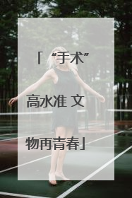 “手术”高水准 文物再青春