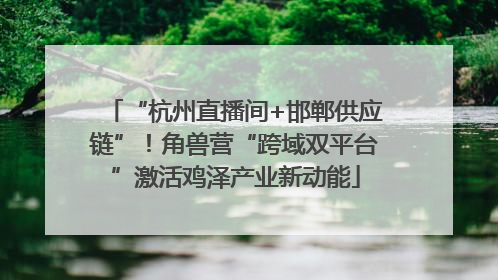 “杭州直播间+邯郸供应链”！角兽营“跨域双平台”激活鸡泽产业新动能