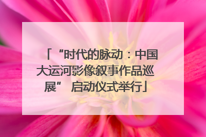 “时代的脉动：中国大运河影像叙事作品巡展” 启动仪式举行