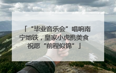 “毕业音乐会”唱响南宁地铁，皇家小虎携美食祝愿“前程似锦”