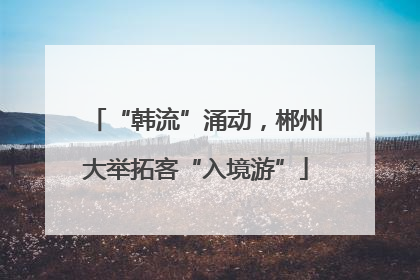 “韩流”涌动，郴州大举拓客“入境游”