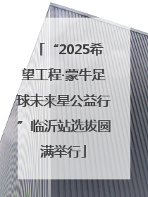 “2025希望工程·蒙牛足球未来星公益行”临沂站选拔圆满举行