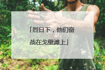 烈日下，他们奋战在戈壁滩上
