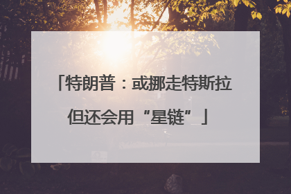 特朗普：或挪走特斯拉 但还会用“星链”