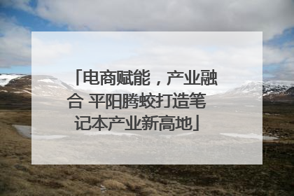 电商赋能，产业融合 平阳腾蛟打造笔记本产业新高地