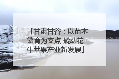 甘肃甘谷：以苗木繁育为支点 撬动花牛苹果产业新发展