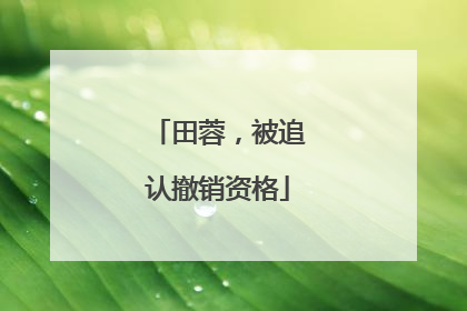 田蓉，被追认撤销资格