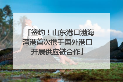 签约！山东港口渤海湾港首次携手国外港口开展供应链合作