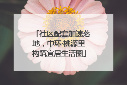 社区配套加速落地，中环·桃源里构筑宜居生活圈