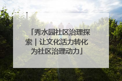 秀水园社区治理探索｜让文化活力转化为社区治理动力