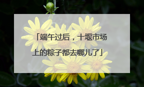 端午过后，十堰市场上的粽子都去哪儿了