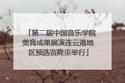 第二届中国音乐学院美育成果展演连云港地区预选赛隆重举行