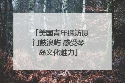 美国青年探访厦门鼓浪屿 感受琴岛文化魅力