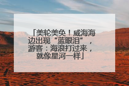 美轮美奂！威海海边出现“蓝眼泪”，游客：海浪打过来，就像星河一样