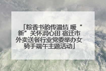 粽香书韵传温情 暖“新”关怀润心田 宿迁市外卖送餐行业党委举办女骑手端午主题活动