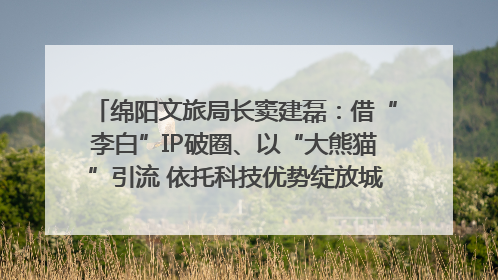 绵阳文旅局长窦建磊：借“李白”IP破圈、以“大熊猫”引流 依托科技优势绽放城市文旅魅力｜文旅局长说