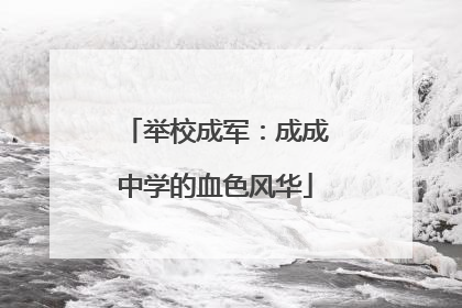 举校成军：成成中学的血色风华
