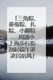 三角粽、桑蚕粽、扎粽、小脚粽……周浦小上海步行街刮起端午浓浓民俗风