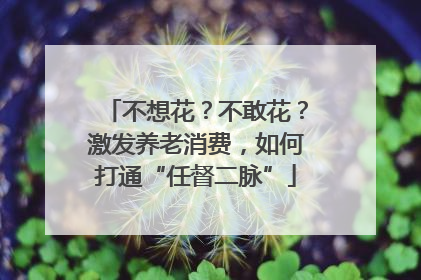不想花？不敢花？激发养老消费，如何打通“任督二脉”