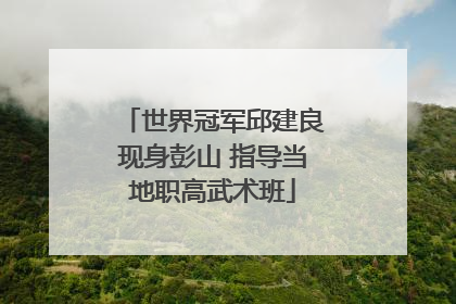 世界冠军邱建良现身彭山 指导当地职高武术班