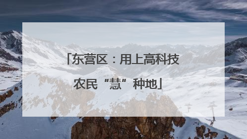 东营区：用上高科技 农民“慧”种地