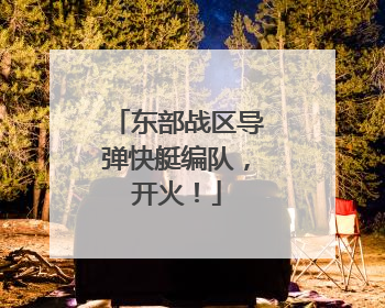 东部战区导弹快艇编队，开火！