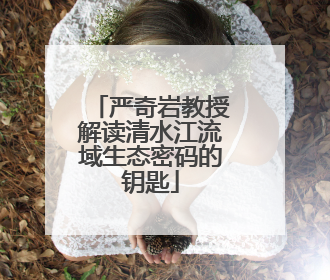 严奇岩教授解读清水江流域生态密码的钥匙