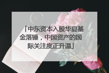 中东资本入股华夏基金落锤，中国资产的国际关注度正升温