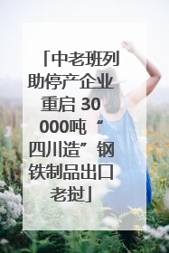 中老班列助停产企业重启 30000吨“四川造”钢铁制品出口老挝