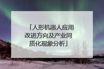 人形机器人应用改进方向及产业同质化现象分析