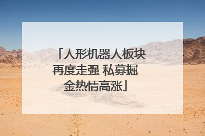 人形机器人板块再度走强 私募掘金热情高涨