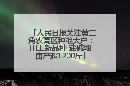人民日报关注黄三角农高区种粮大户：用上新品种 盐碱地亩产超1200斤