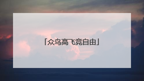 众鸟高飞竞自由