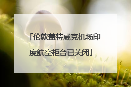 伦敦盖特威克机场印度航空柜台已关闭