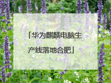 华为麒麟电脑生产线落地合肥