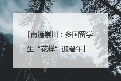 南通崇川：多国留学生“花样”迎端午