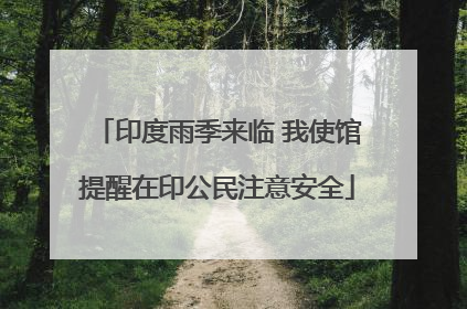 印度雨季来临 我使馆提醒在印公民注意安全