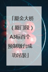 厦金大桥（厦门段）A3标首个预制墩台成功吊装