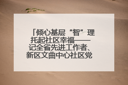 倾心基层“智”理 托起社区幸福——记全省先进工作者、新区文曲中心社区党委书记董世弘