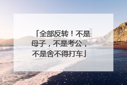 全部反转！不是母子，不是考公，不是舍不得打车