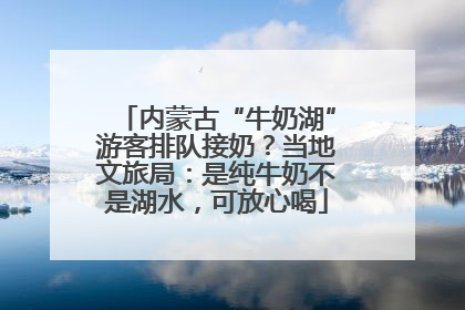 内蒙古“牛奶湖”游客排队接奶？当地文旅局：是纯牛奶不是湖水，可放心喝