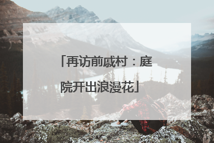 再访前戚村：庭院开出浪漫花