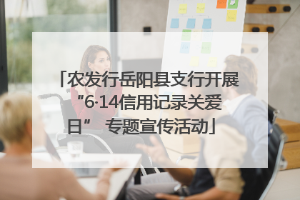 农发行岳阳县支行开展“6·14信用记录关爱日” 专题宣传活动