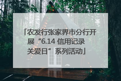 农发行张家界市分行开展“6.14 信用记录关爱日”系列活动